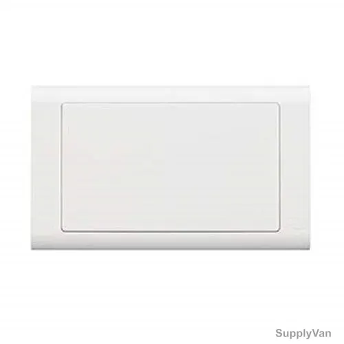 Mk Electrical Blank Plate, MV3828WHI, Essential, Polycarbonate, 2 Gang, White