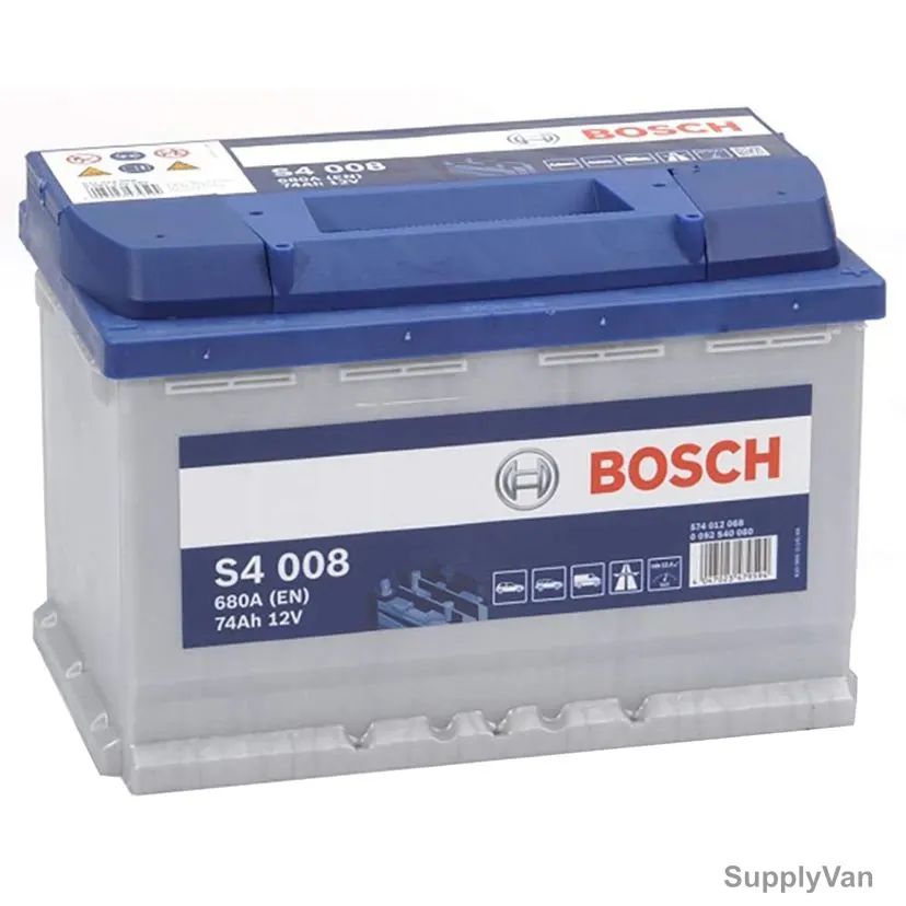Bosch S4 008 Car Battery, 0092S40080, 12V, 74Ah, 680A