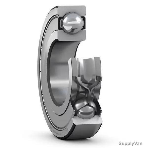 Skf Deep Groove Ball Bearing With Seal, 6002-2Z, 9MM Width, 15MM Bore Dia, 32MM Outer Dia
