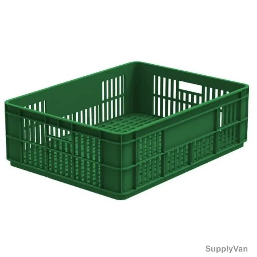 Bakery Crate With Screen Printing, HDPE/Polypropylene, 46CM Width x 18CM Height x 59CM Length, 50 Ltrs, Green