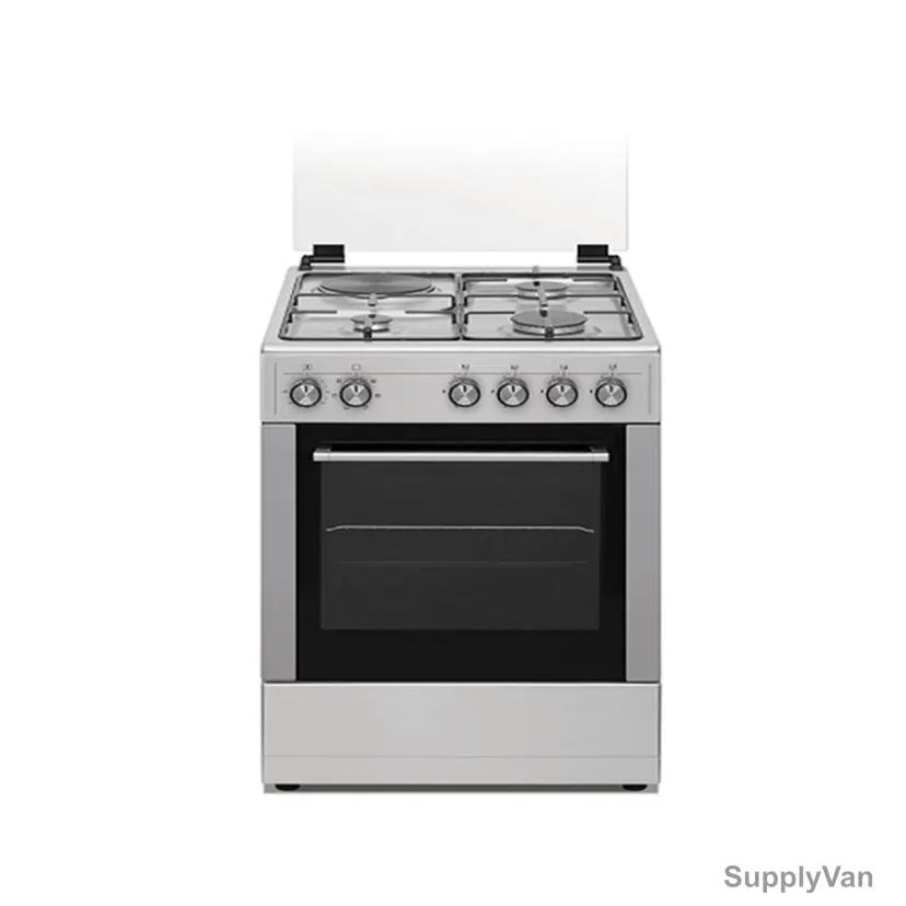 Venus Freestanding Gas Cooker With Electric Oven And Grill, VC5531ESD, 3 Burner, 55CM Width x 50CM Depth, Silver