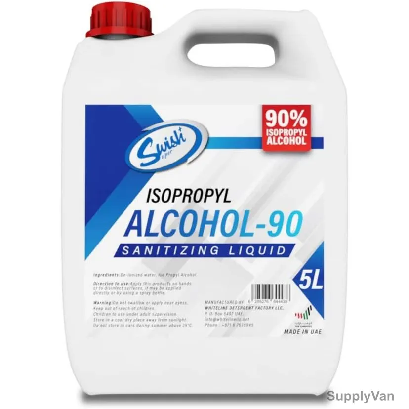 Swish Super 90% Isopropyl Alcohol Sanitizing Liquid, Cherry, 5 Ltrs — image 1