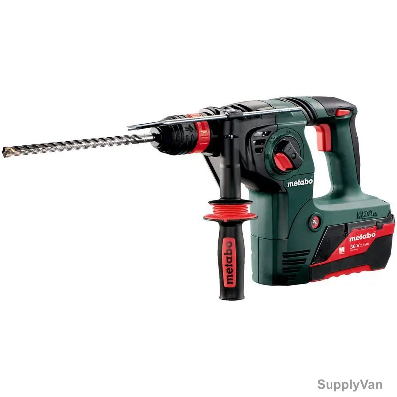 Metabo Cordless Hammer With Plastic Case, KHA-36-LTX, 600795510, 36V, 2 x 2.6Ah Battery
