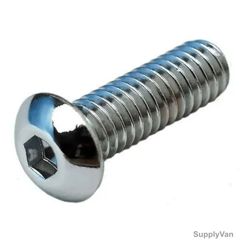 Allen Key Mushroom Head Bolt, Stainless Steel, M4 Thread Size x 6MM Length