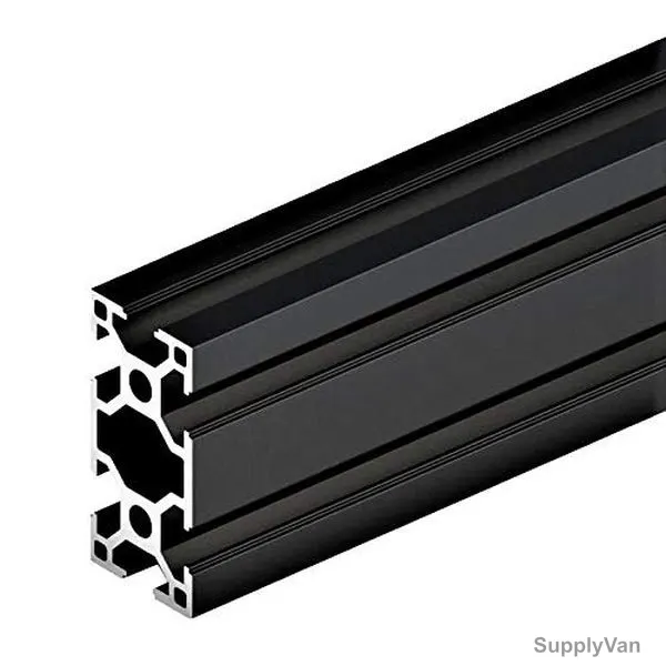 Extrusion T-Slot Profile, 30 Series, Aluminium, 30 x 60MM, PK4, Black