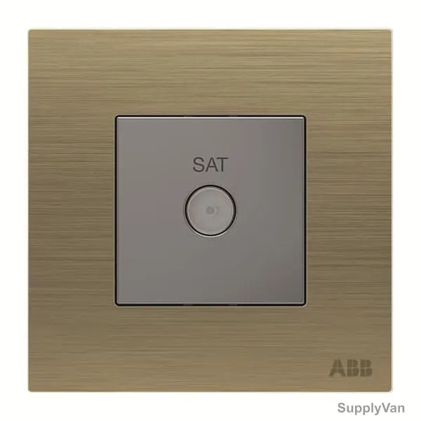 ABB Sat Socket, AM30344-AG, Millenium, F-Type, Antique Gold
