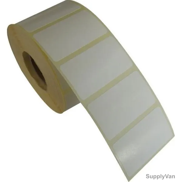 Thermal Transfer Barcode Label, 24MM Core, 75MM Width x 100MM Length, White, 1000 Pcs/Roll