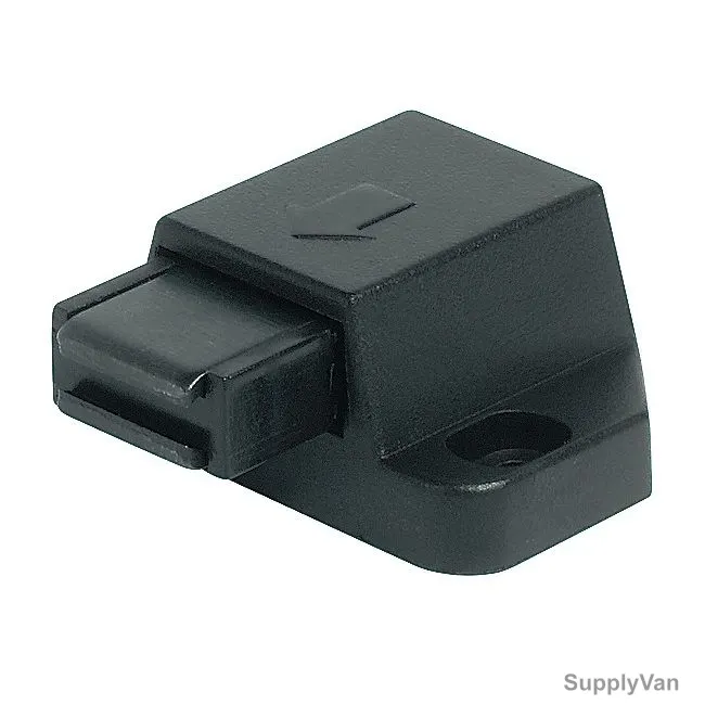 Hafele Magnetic Pressure Catch For Single Glass Door, 245-67-310, Plastic, 1.8 Kg Pulling Force, Black — image 1