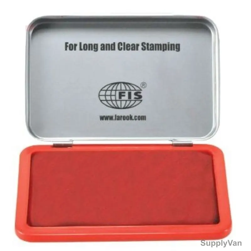 Fis Stamp Pad, Metal, 122 x 84MM, Red