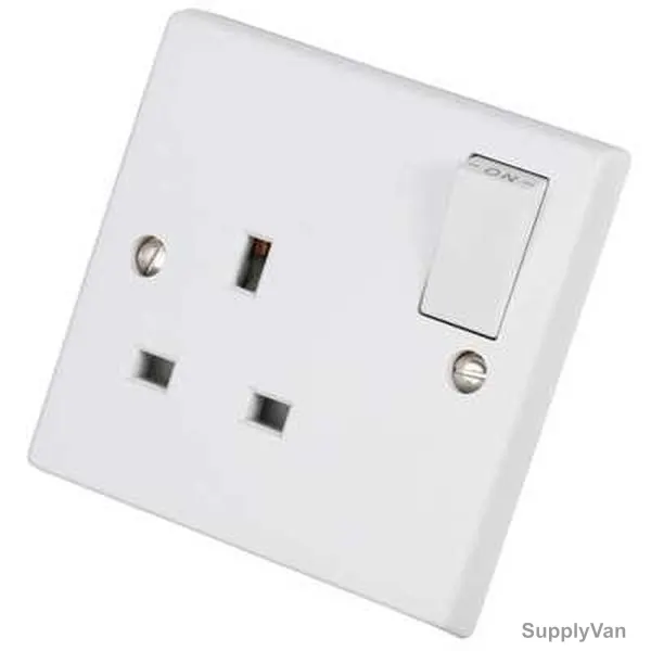 Volex Switched Socket, VX1300, 13A, 1 Gang, Plastic — image 1