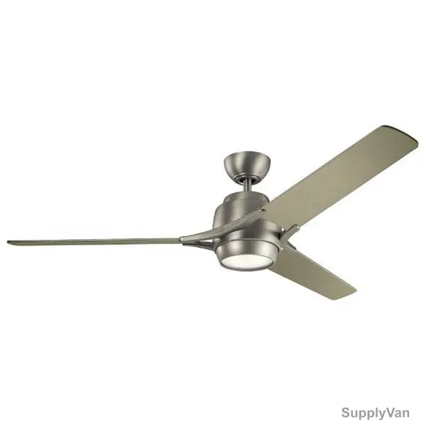 Kichler Ceiling Fan, KLF-ZEUS-60-BN, Zeus, 3 Blade, 60 Inch, Brushed Nickel