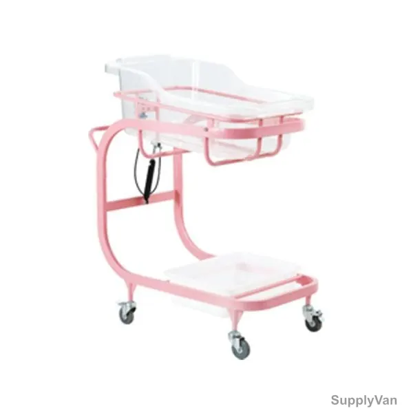 3W Baby Trolley, 3W-E107S, Steel, Pink and White