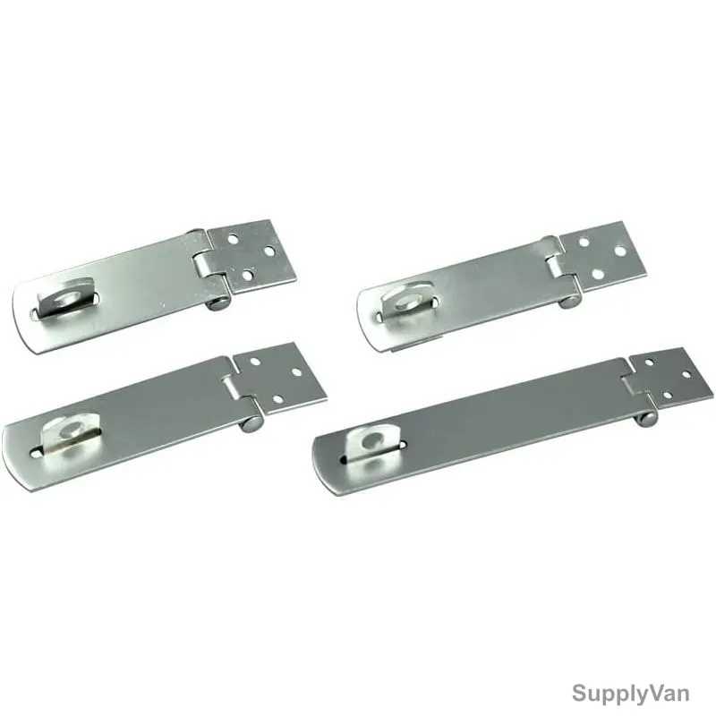 Robustline Locking Hasp and Staple, Aluminium, 6 Inch Length, 6 Pcs/Pack