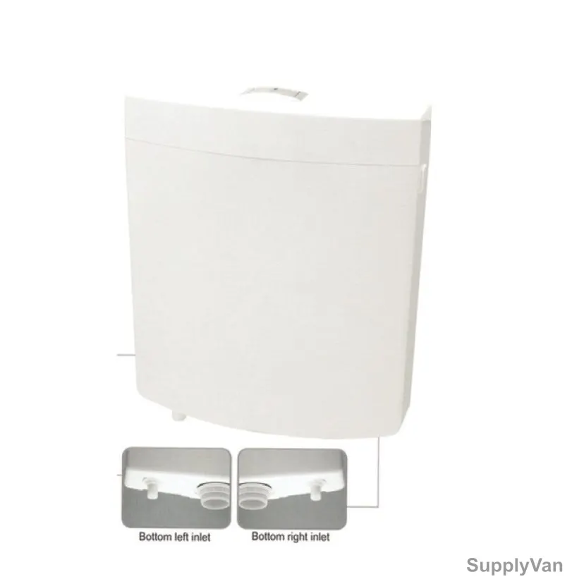 Milano Wall Mounted Flush Tank, Ceramic, 38CM Width x 42CM Length, White