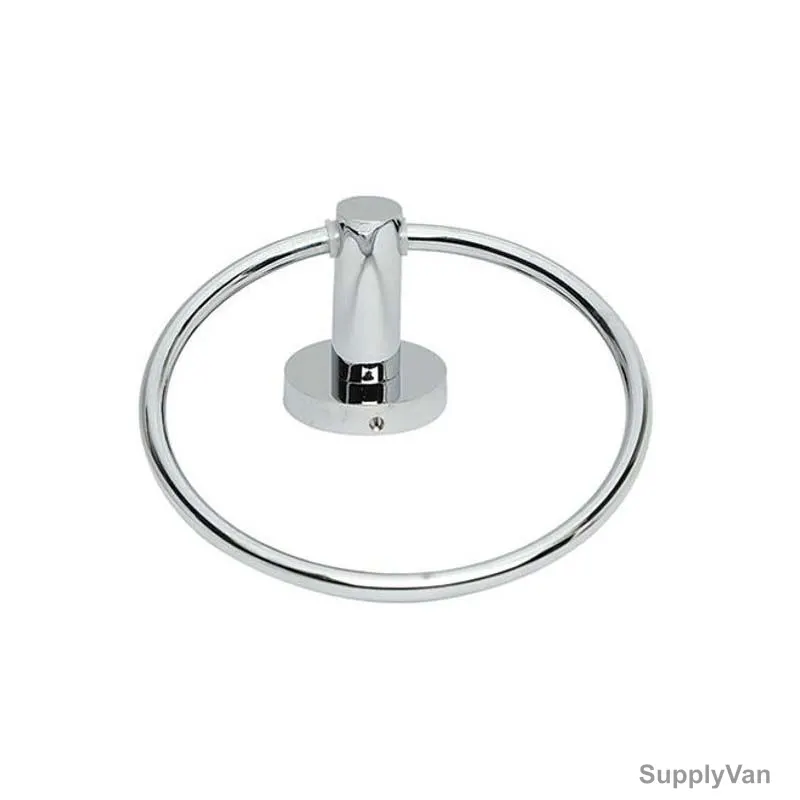 Bold Symphony Wall Mounted Towel Ring, Chrome Plated Brass, Silver — image 1