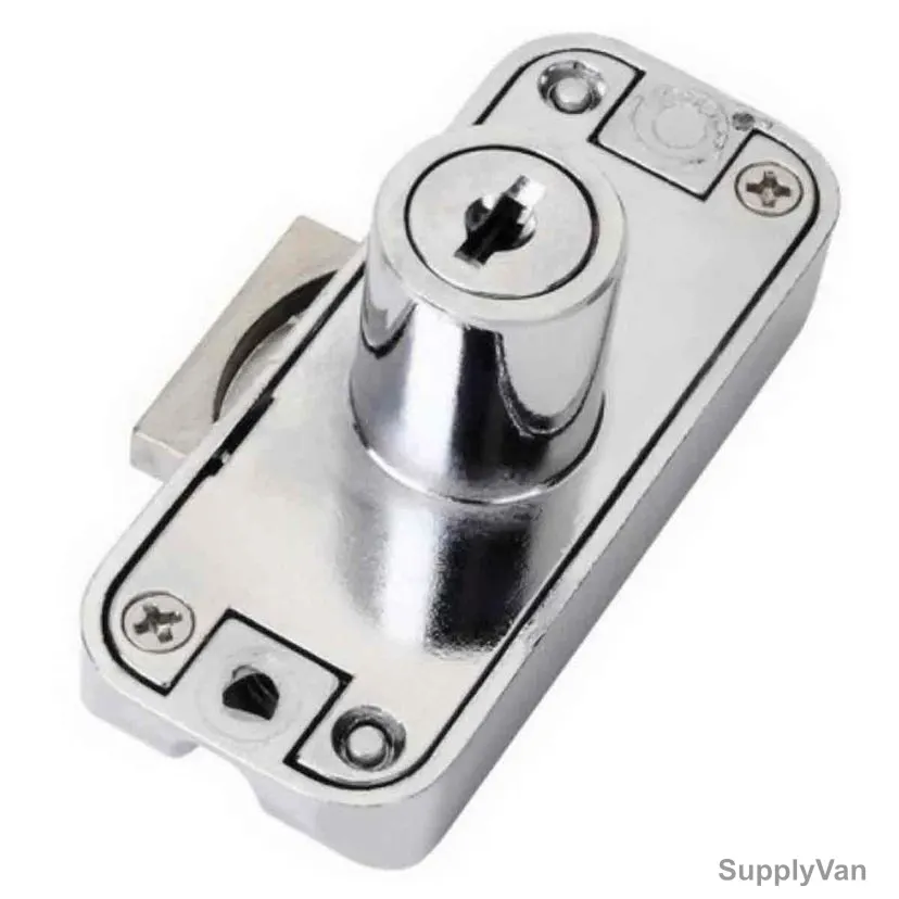 Dorfit Rotating Bar Lock, DT701-22, Zinc Alloy, 19 x 22MM, Nickel Plated Finish — image 1