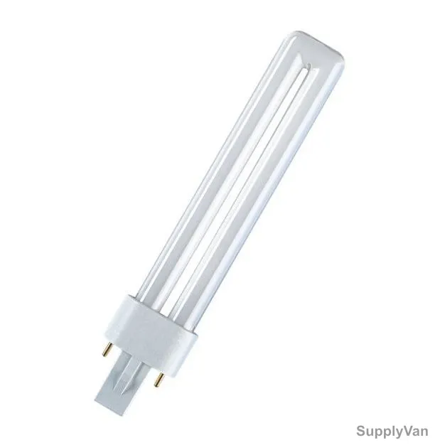 Osram Fluorescent Lamp, Dulux S, 9W, G23, 6500K, Cool Daylight