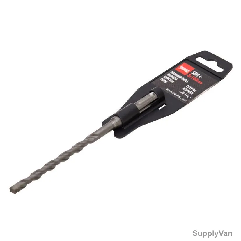 Beorol SDS-Plus Concrete Drill Bit, BSDS8X160, 8X160MM