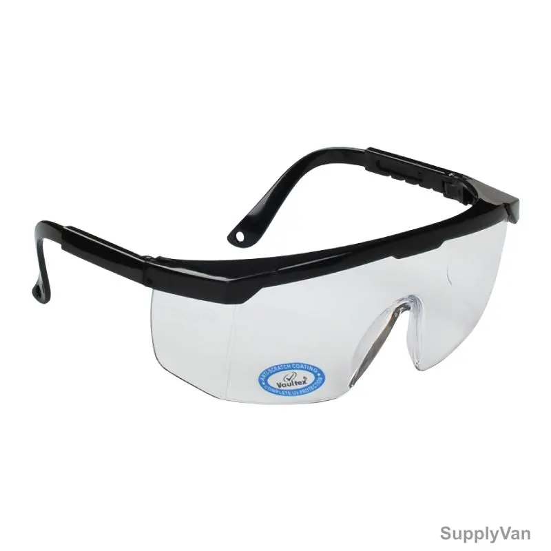 Vaultex Safety Spectacles, V46, Clear, PK10