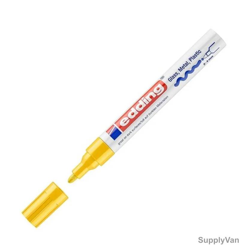 Edding Permanent Paint Marker, E-750, 2-4MM Tip Size, Yellow — image 1