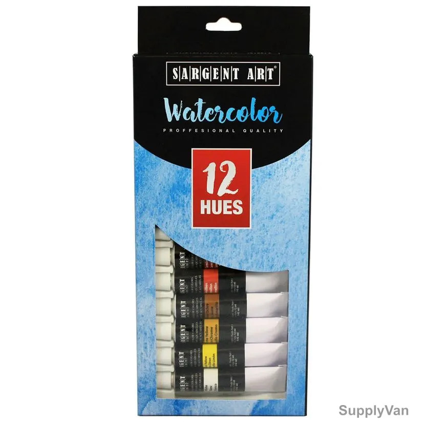 Sargent Art Premium Watercolor Tube Paint Set, SA23-0701, 12 Pcs/Set — image 1