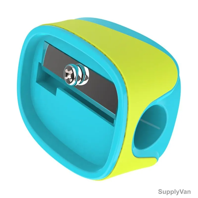 Deli Pencil Sharpener, ER00903, 1 Hole, 8MM Hole Dia, Blue/Green
