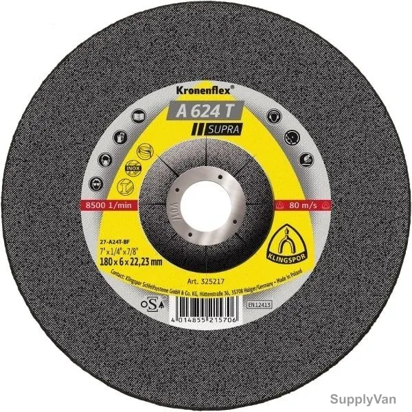 Klingspor Grinding Disc, A624T, Kronenflex, Supra, 115MM