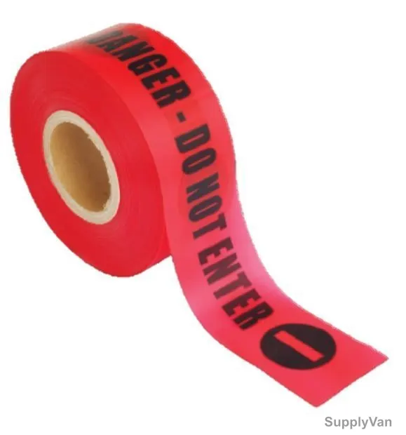 Workman Warning Tape, WT-AT-DANGER-RED, Message, 3 Inch x 250 Mtrs