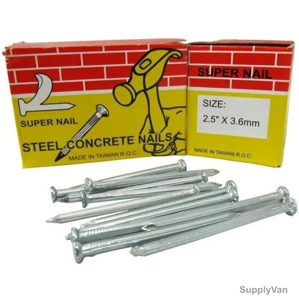 Super Concrete Nail, SH-SCN-25, Steel, 2.5 Inch