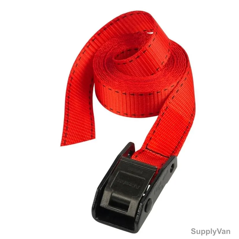 Master Lock Luggage Strap With Zamak Alloy Buckle, ML3112EURDATCOL, 5 Mtrs x 25MM, 150 Kg, Red