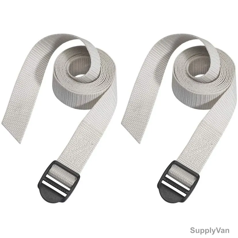 Master Lock Lashing Strap With Plastic Buckle, ML3004EURDAT, 1.2 Mtrs x 25MM, 40 Kg, Grey, 2 Pcs/Pack