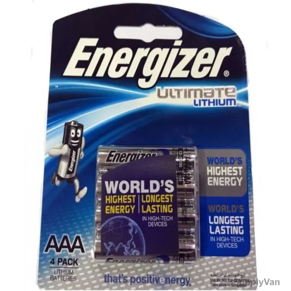 Energizer Lithium Battery, 1200mAh, 1.5V, 4 Pcs/Pack — image 1