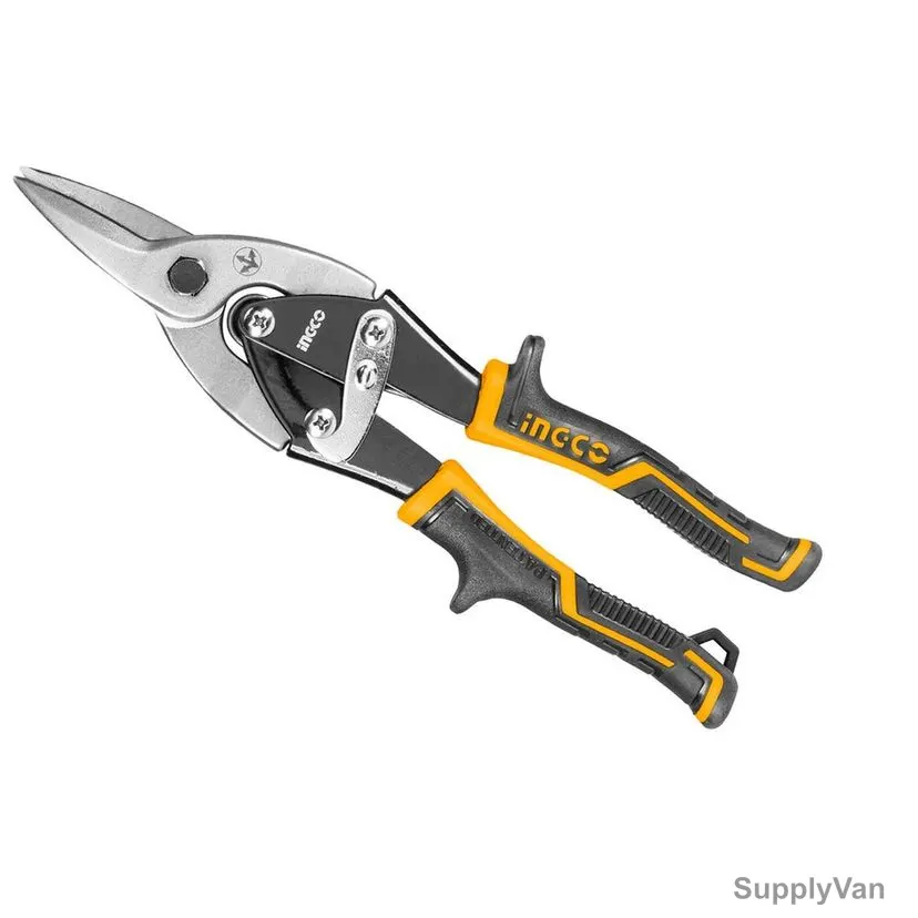 Ingco Straight Cut Aviation Snip, HTSN0110S, CrV Steel, 10 Inch Length