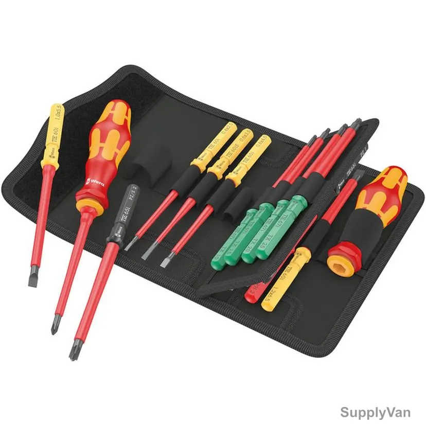 Wera VDE Universal 1 Double-Handle Screwdriver Set, WE05006611001, Kraftform Kompakt, 17 Pcs/Set — image 1