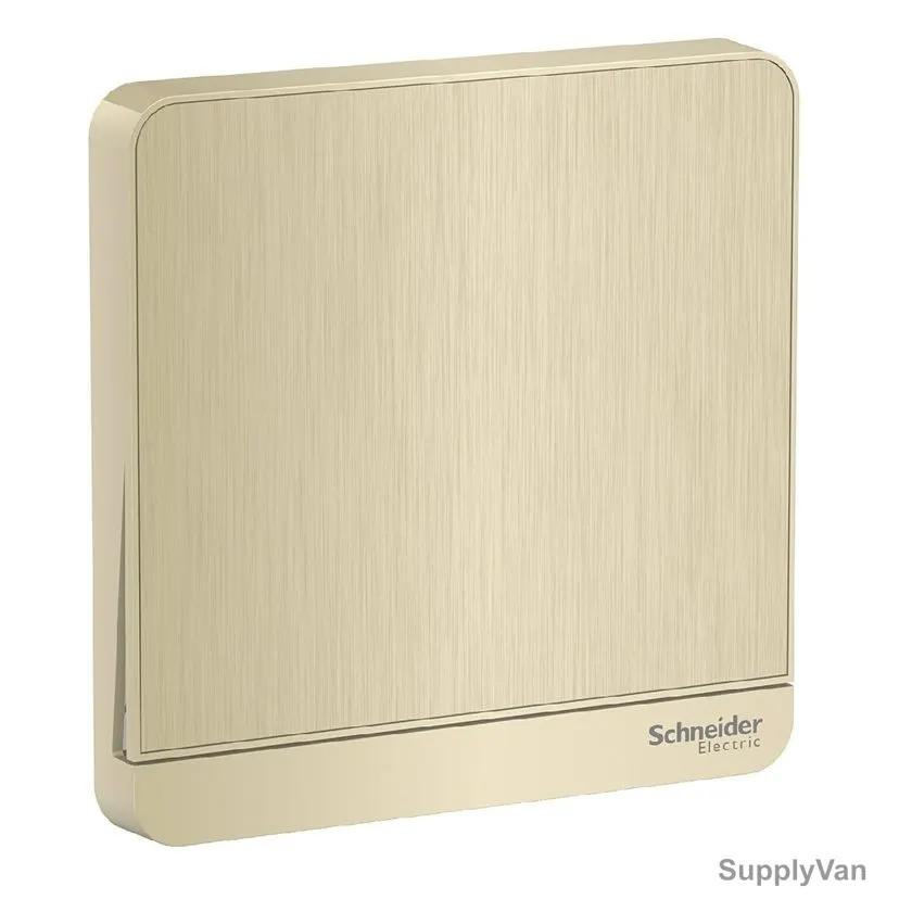 Schneider Electric Electrical Switch, AvatarOn, 1 Gang, 16AX, 250VAC, Metal Gold Hairline