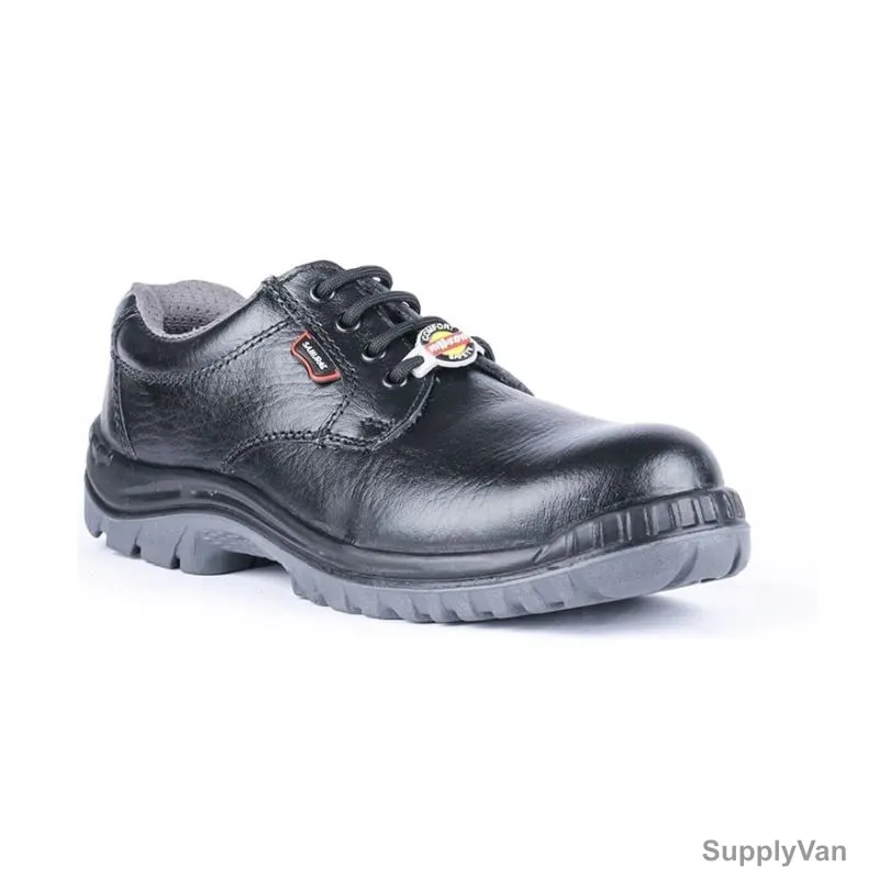 Hillson Double Density Steel Toe Safety Shoes, HSMRLA, Samurai, Leather, Low Ankle, Size39, Black — image 1
