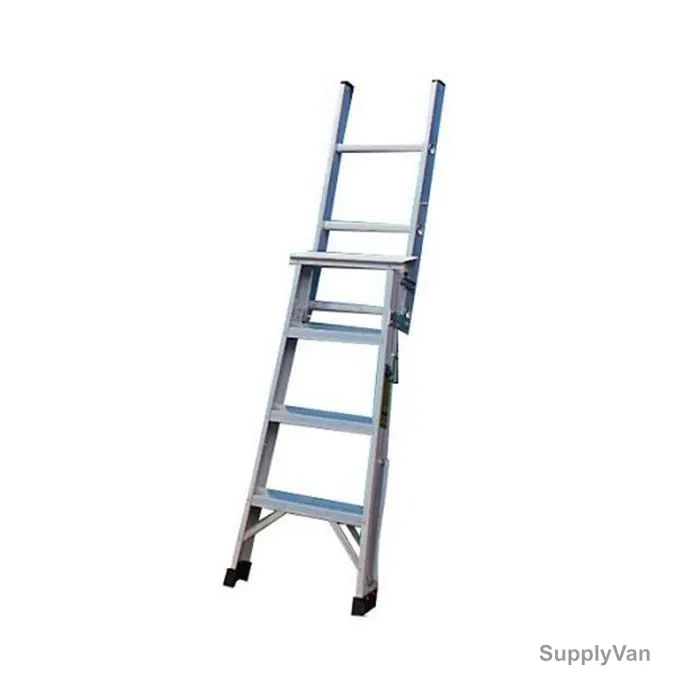 Unique Dual Purpose Ladder, USDPAL-04, Aluminium, 2 Sides, 4 Steps, 1.2 Mtrs, 150 Kg — image 1