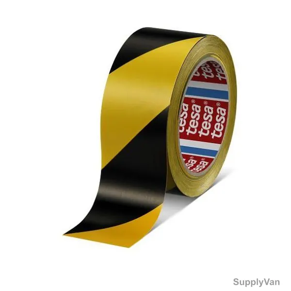 Tesa Floor Marking Tape, 60760, 50MM x 33 Mtrs, Yellow and Black