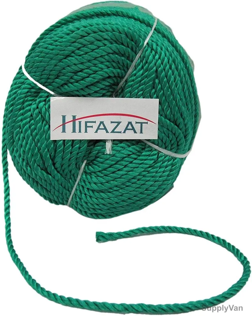 Hifazat Rope, SH-MR-G3100, Polypropylene, 3MM x 91.44 Mtrs, Green