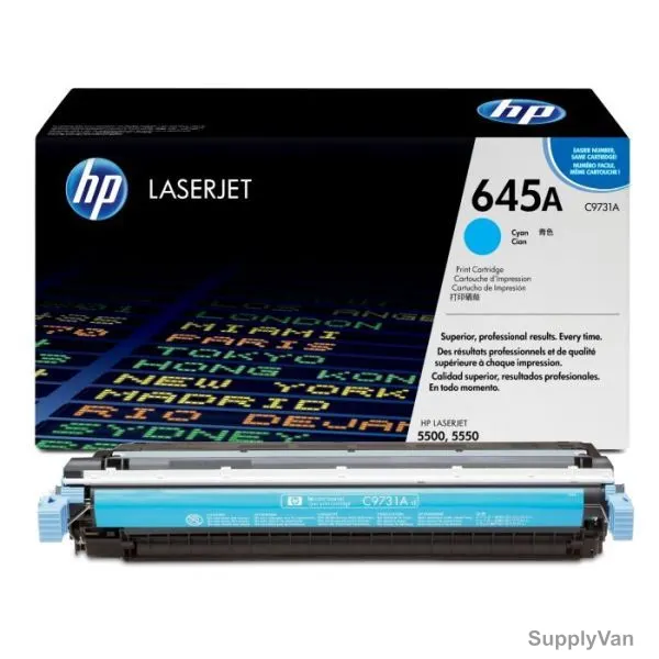 HP Original LaserJet Toner Cartridge, C9731A, 645A, Cyan — image 1