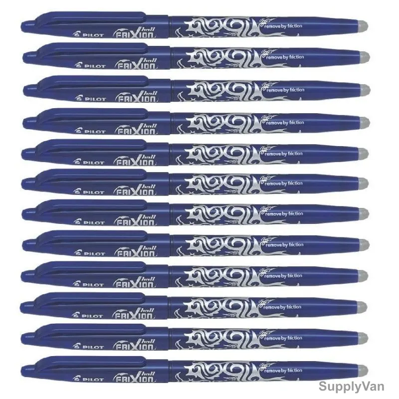 Pilot Erasable Rollerball Pen, BL-FR7-L, Frixion, 0.7MM, Blue, PK12
