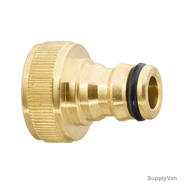 Palisad Garden Hose Adapter With Extension Bar, 658208, Brass, 1/2 to 3/4 Inch