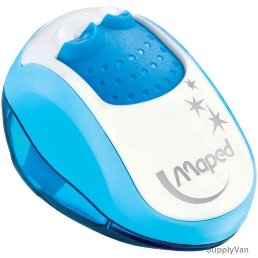 Maped Clean Pencil Sharpener, MD-030210, 2 Hole, Blue