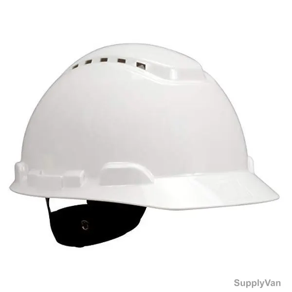 3M Safety Helmet With Ratchet Suspension, 3MH-701V, Polyethylene, White — image 1