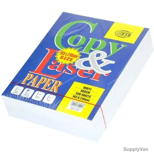 FIS Copy and Laser Photocopy Paper, FSPW16.5X21NE, Paper, 80 GSM, 500 Sheets, 16.5 x 21CM, White, PK500