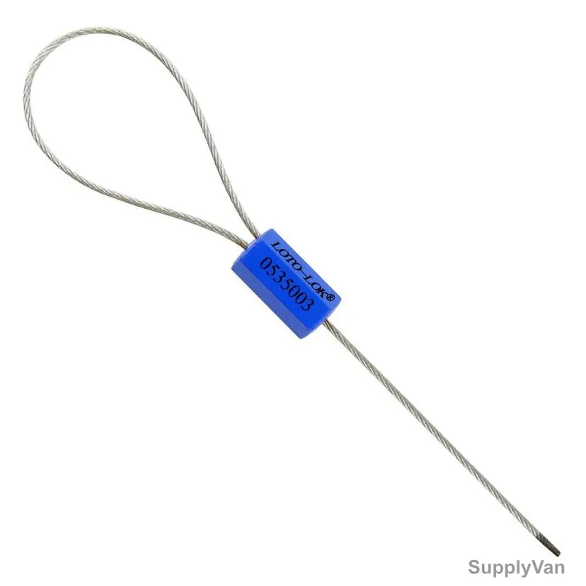 Loto-Lok Security Seal, MS-K2-RB300, Metal, 1.8 x 300MM, Blue, 50 Pcs/Pack