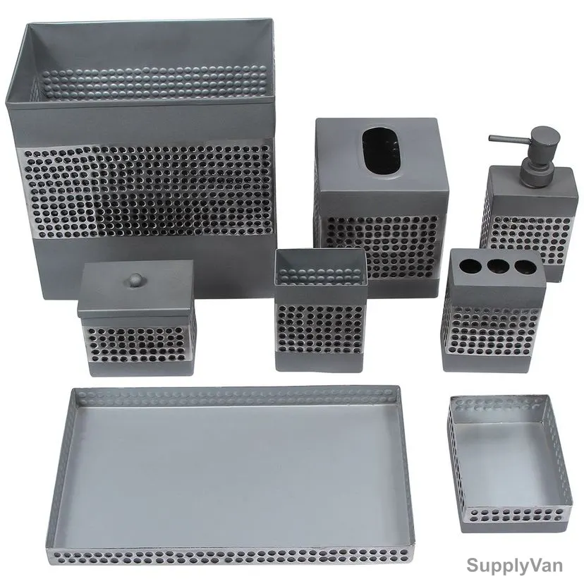 Indian Acc Bathroom Accessories Set, 123, Grey Colour, Steel — image 1