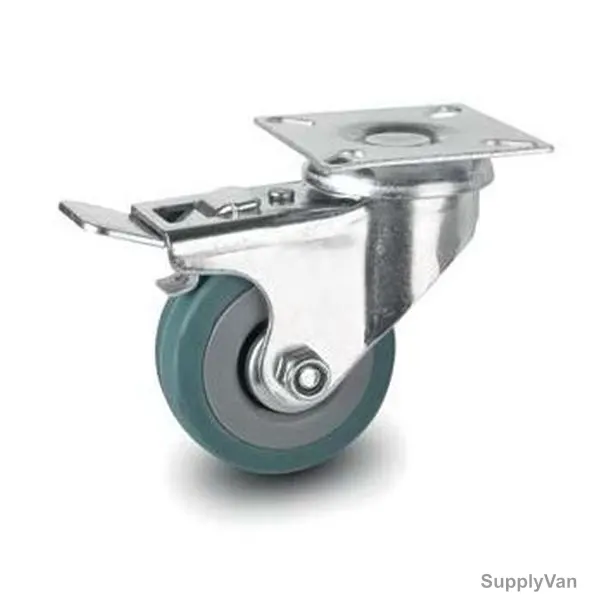 Brake Plate Caster, 006050, Light Duty, 5CM, 35Kg