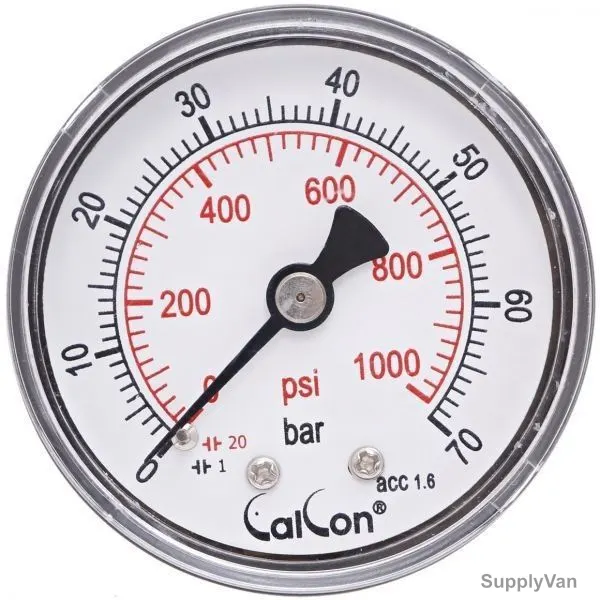 Calcon Pressure Gauge, CC10D, 50MM, 1/8 Inch, BSP, 0-70 Bar