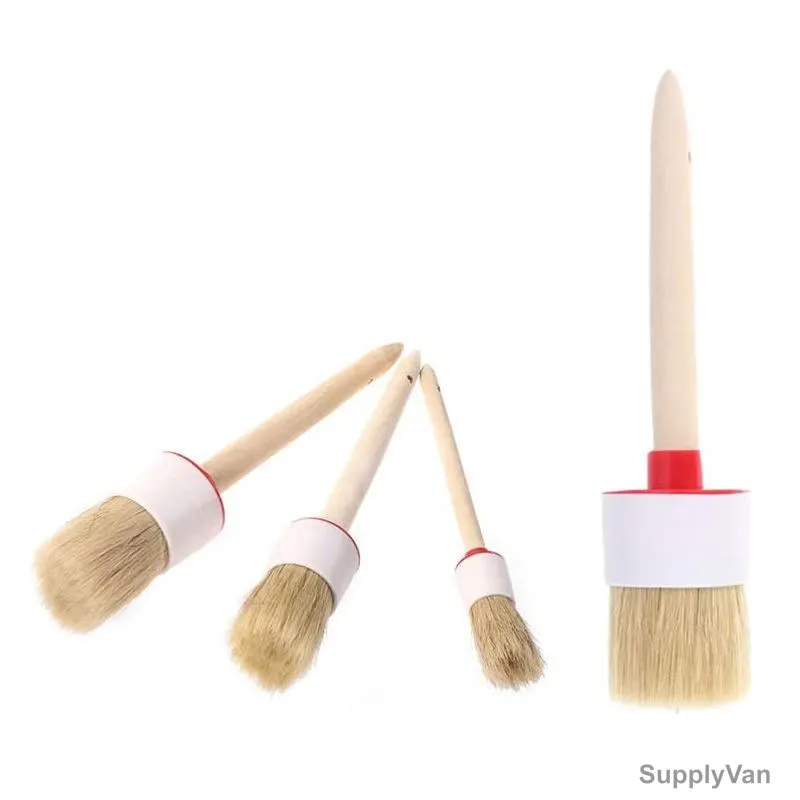 Healifty Round Paint Brush Set With Wooden Handle, Synthetic Bristle, 4 Pcs/Set — image 1